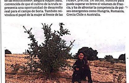 Detalle portada reportaje ABC sobre cultivo de trufa.